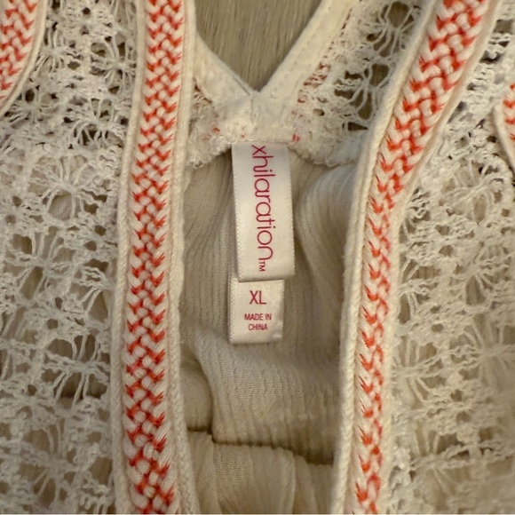 Xhilaration Cream Relaxed Smocked Tank Top - Picture 3 of 6